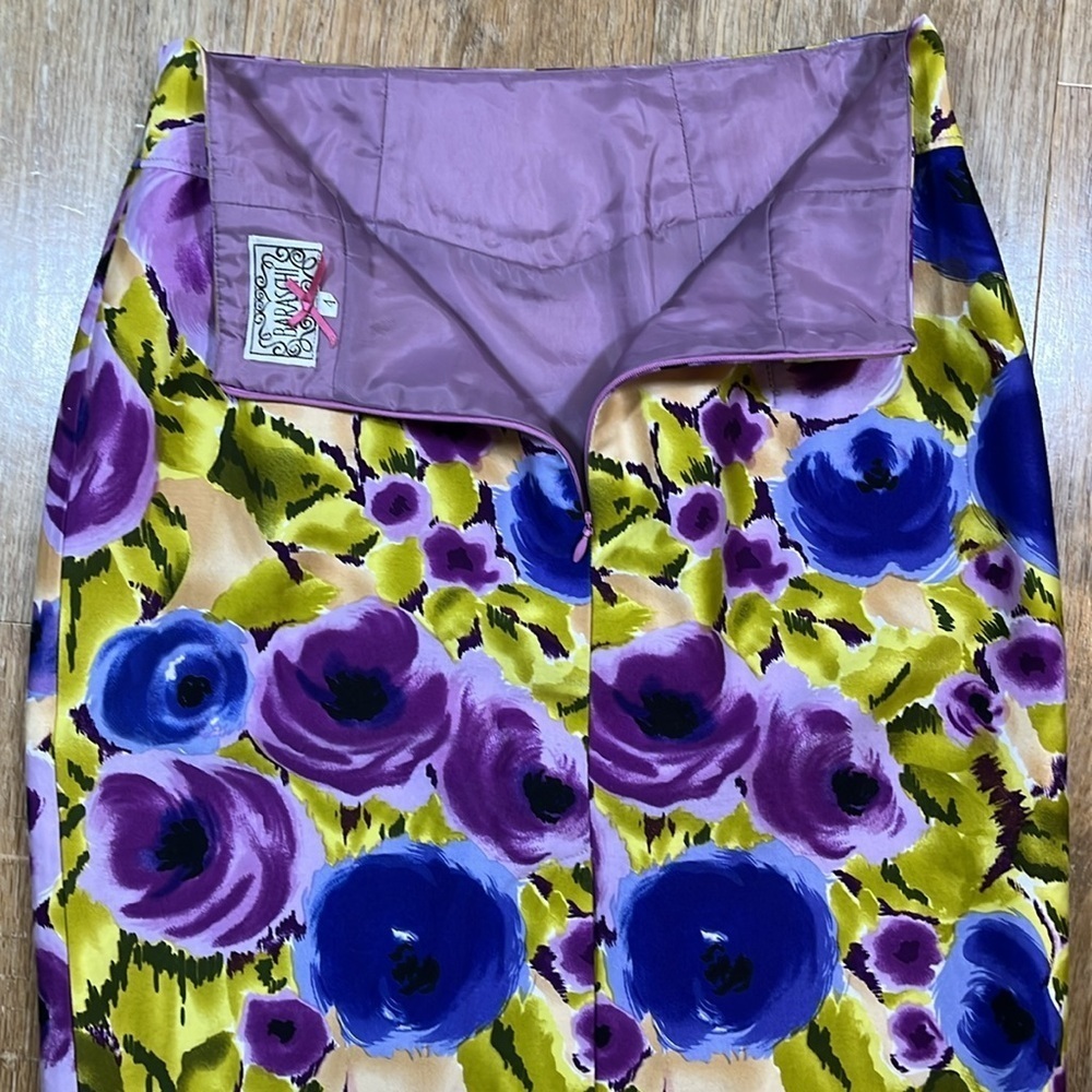 Anthropologie Yoana Baraschi Happenstance Pencil Skirt Size 4 Floral Lined EUC - Picture 6 of 10
